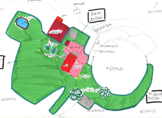 La mappa della "zona bipedi" di Rancho Comancho